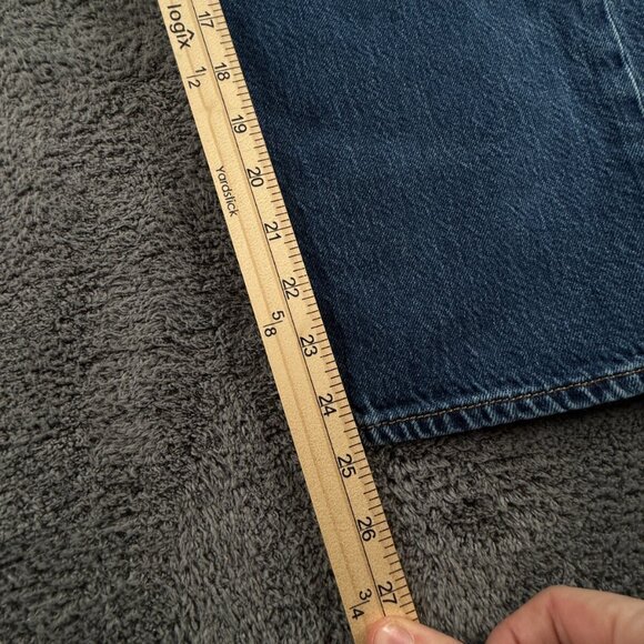 Levi's Premium Ribcage Straight Women 28 Blue Denim Jeans Big E ACTL 29x25 - Picture 6 of 16